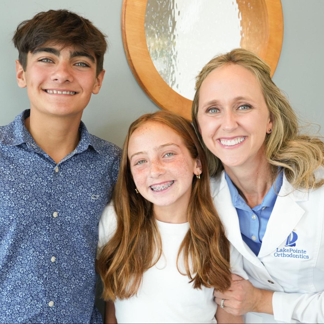 young patients smiling with doctor